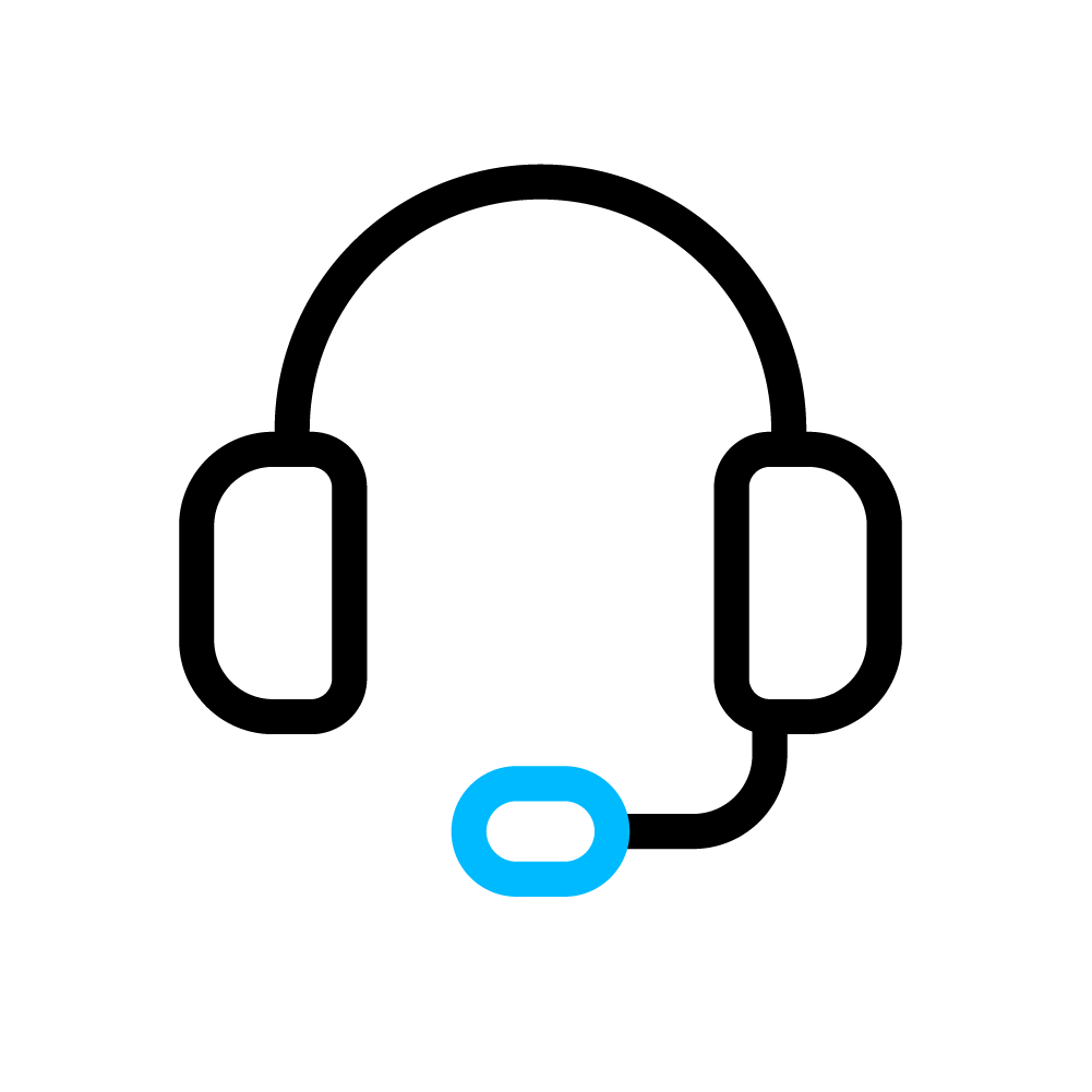 Ícone Loggi representando headset usado em atendimentos ao cliente.
